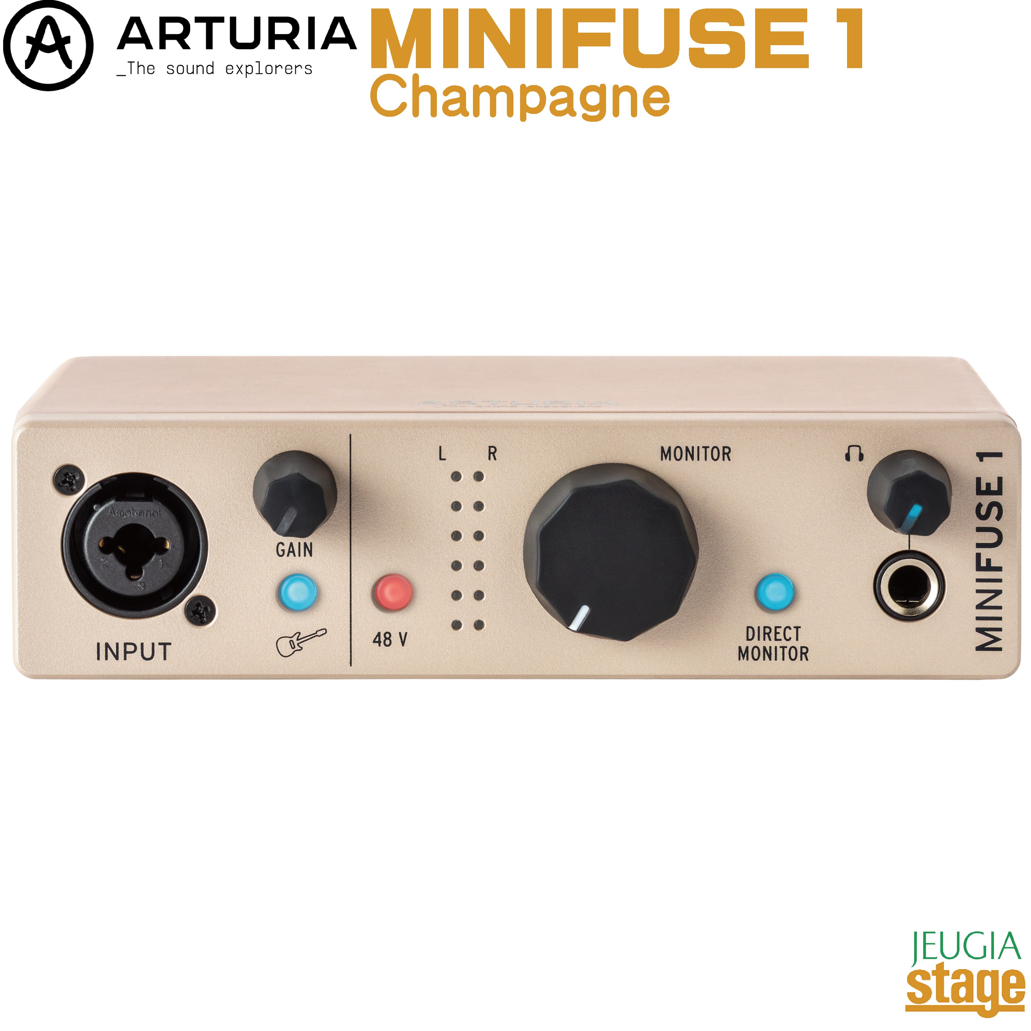 【数量限定アウトレット特価】【限定生産カラー】Arturia MINIFUSE 1 Champagne アートリア オーディオインターフェイス ミニヒューズ ワン シャンパーニュ/シャンパン 【Stage- Desk Top Music】