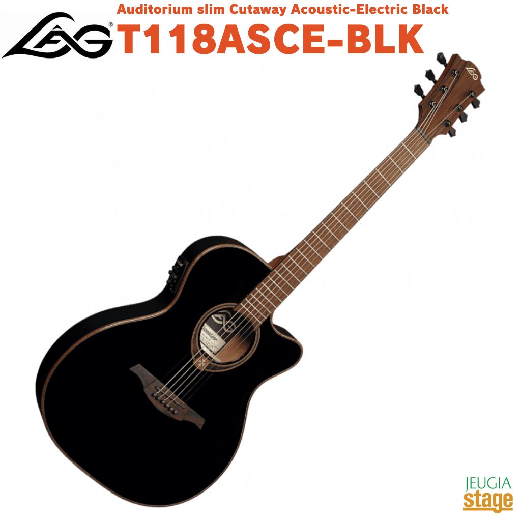 楽天市場】LAG Guitars T70ACE Black & brown【スペア弦付き】【送料