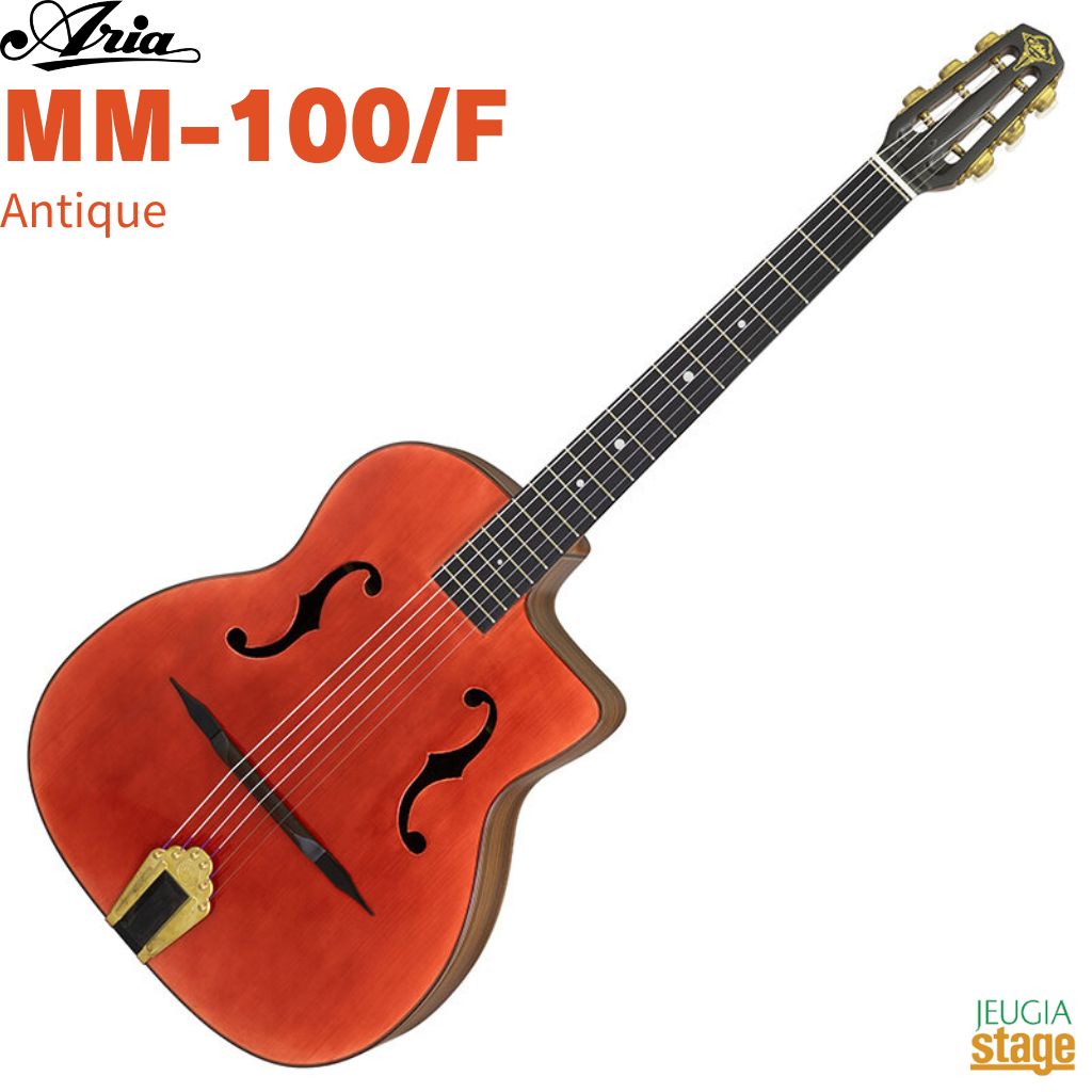 ARIA MM-100/F Antique Maccaferri-Style アリア マカフェリギター アンティーク ナチュラル 【Stage- Guitar】 アコースティックギター アコギ Fホールタイプ 81,312円