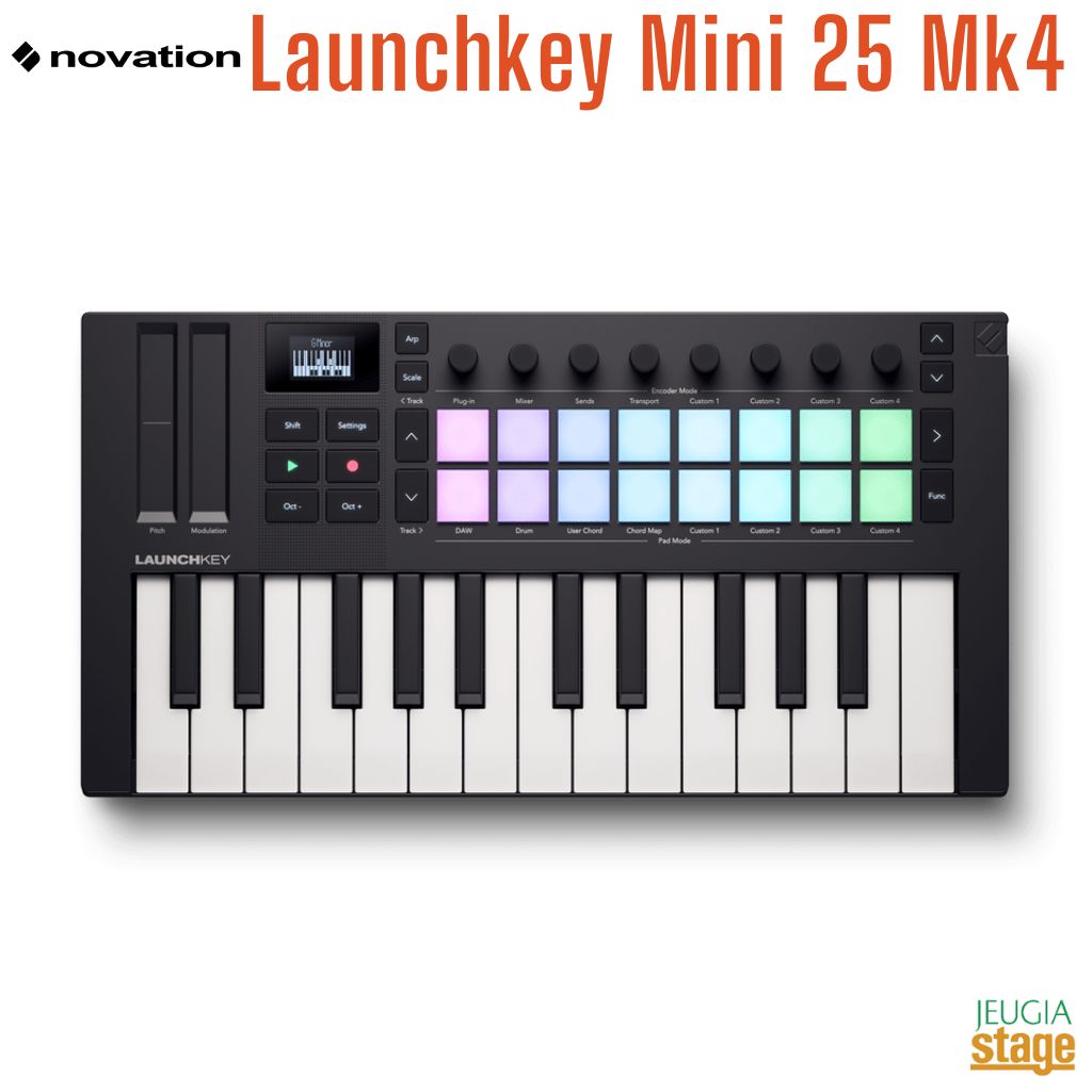 Novation Launchkey Mini 25 Mk4 【第4世代】 ノベーション ラウンチキー MIDIキーボード 25鍵 DTM DAW 【Stage- Desk Top Music】