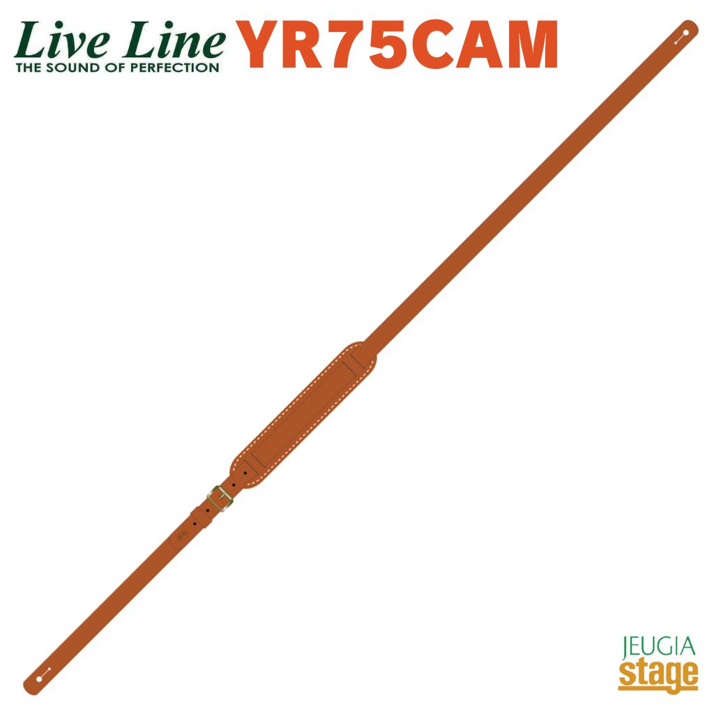 LiveLine YR75CAM 栃木レザーストラップ Retro Style ライブライン/ギター/ベースストラップ 【Stage- Guitar Accessory】