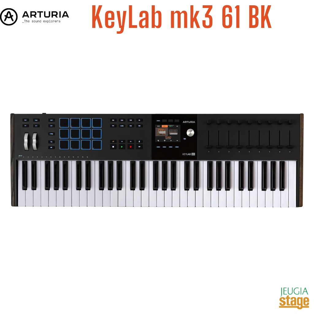 ARTURIA KEYLAB MK3 61 BK アートリア キーラボ MIDIキーボード ブラック Black 黒 61鍵 【Stage- Desk Top Music】MIDIコントローラー DTM DAW