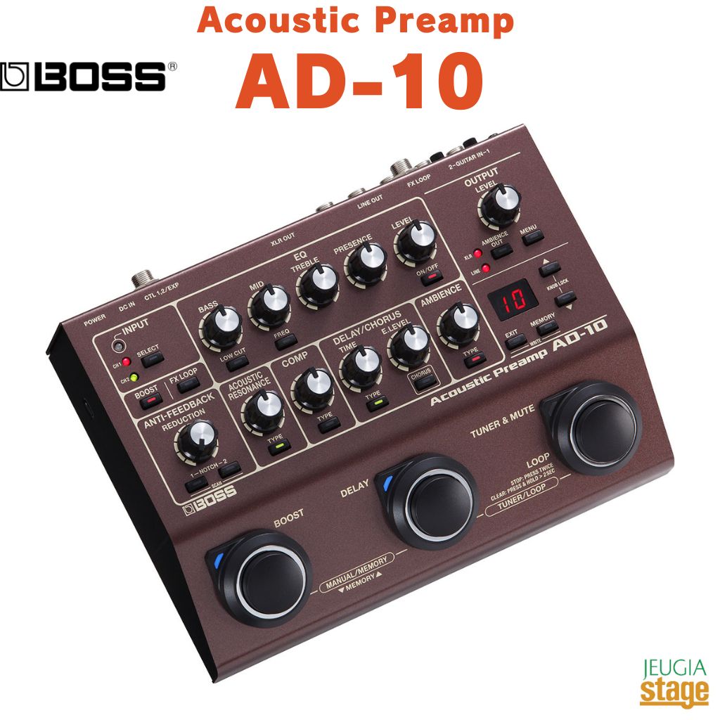 BOSS Acoustic Preamp AD-10 ボス アコースティックプリアンプ アコギ用プリアンプ 【Stage- Guitar Accessory】 27,170円
