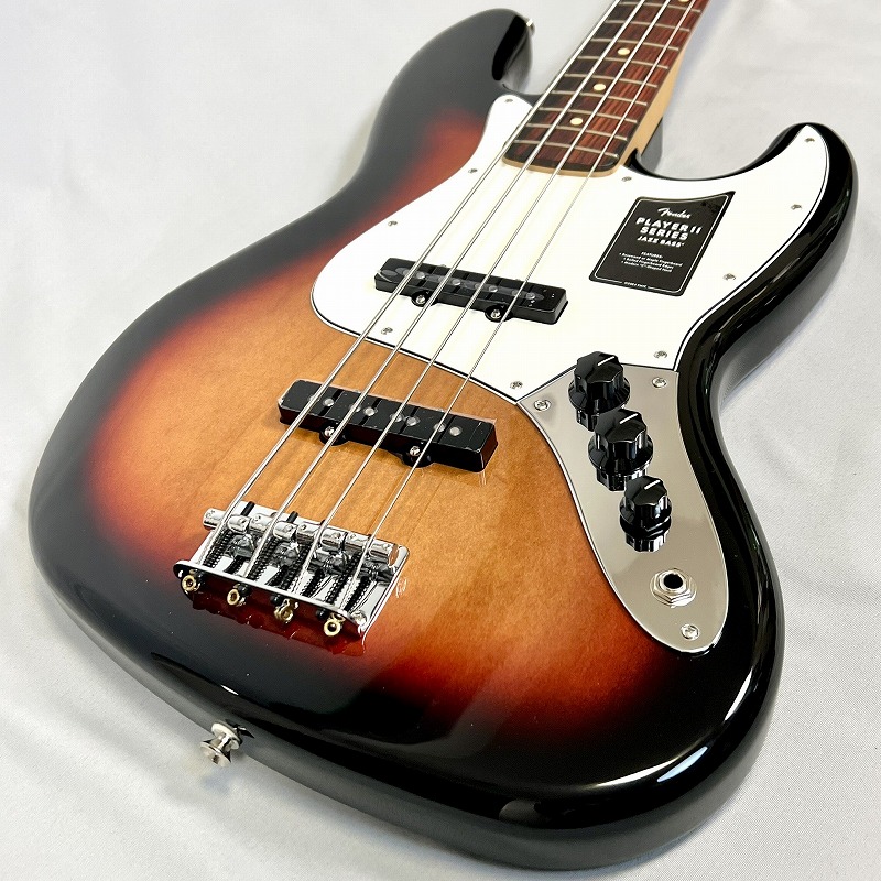 Fender Player II Jazz Bass®, Rosewood Fingerboard, 3-Color Sunburstフェンダー エレキベース プレイヤー2 ジャズベース 3カラーサンバースト 3トーンサンバースト【Stage- Bass】ジャズべ 茶|京都 JEUGIA(ジュージヤ 楽器)