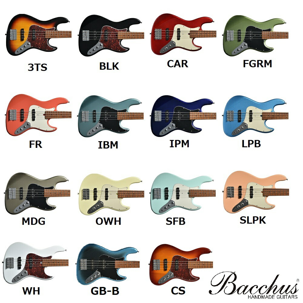 楽天市場】Bacchus Universe ベースギター フレットレスベース BJB-1R