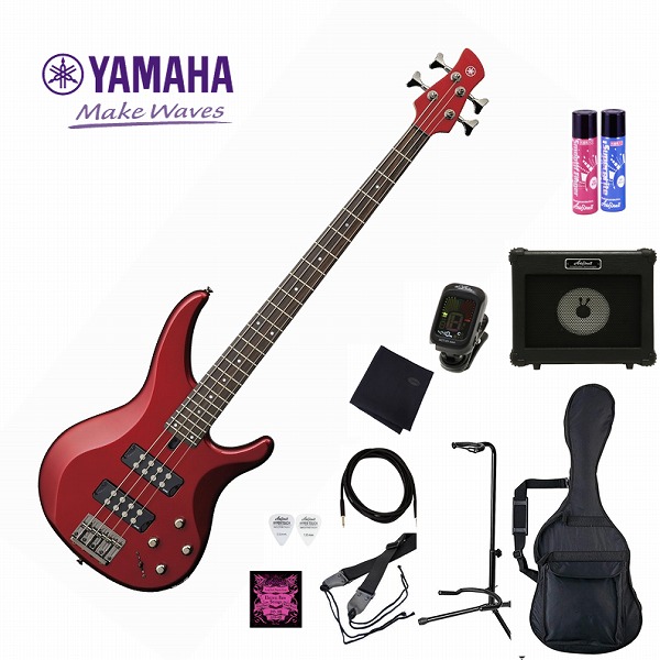 YAMAHA TRBX 304 CAR Candy Apple Red SET ヤマハ エレキベース ベース アクティブ キャンディー アップル レッド セット 【初心者セット】【アンプセット】