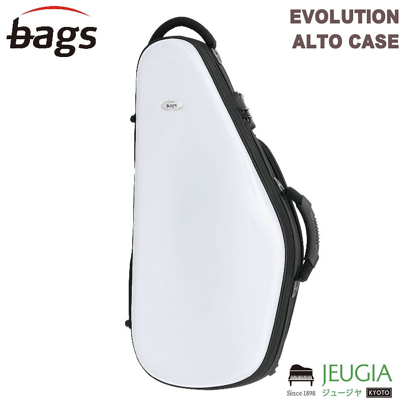 bags EVOLUTION EFAS WHT(ホワイト) アルトサックス ハードケース バッグス ホワイト|京都 JEUGIA(ジュージヤ 楽器)