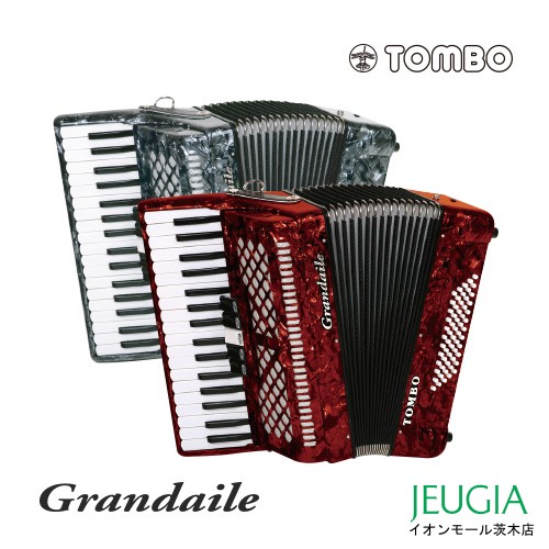 TOMBOアコーディオン GT-60B トンボ グランデール パッションレッドパール / コスモグレーパール｜京都 JEUGIA（ジュージヤ 楽器）