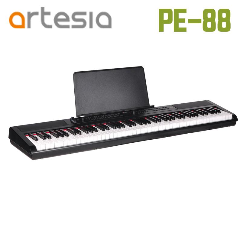 Artesia(アルテシア) PE-88 / BK　電子ピアノ88鍵盤　デジタルピアノ　モバイルステージピアノ　ブラック　黒｜京都 JEUGIA（ジュージヤ 楽器）