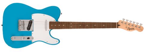 Squier Sonic&reg; Telecaster&reg;, Laurel Fingerboard, White Pickguard, California Blueスクワイヤ ソニック　テレキャスター エレキギター カルフォルニアブルー｜京都 JEUGIA（ジュージヤ 楽器）