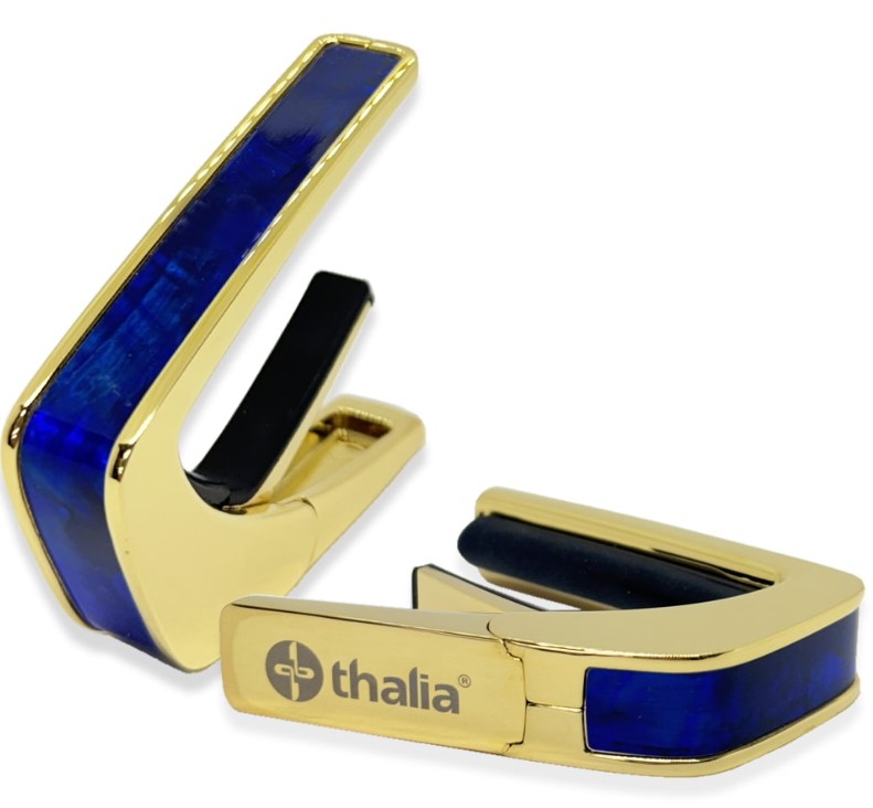 【楽器店大賞2025受賞】【Thalia Capos】Electric Blue Angel Wing / 24K GOLD【Exotic Shell】タリアカポ エキゾチックシェル ギター 12インチフレットパッド付属｜京都 JEUGIA（ジュージヤ 楽器）