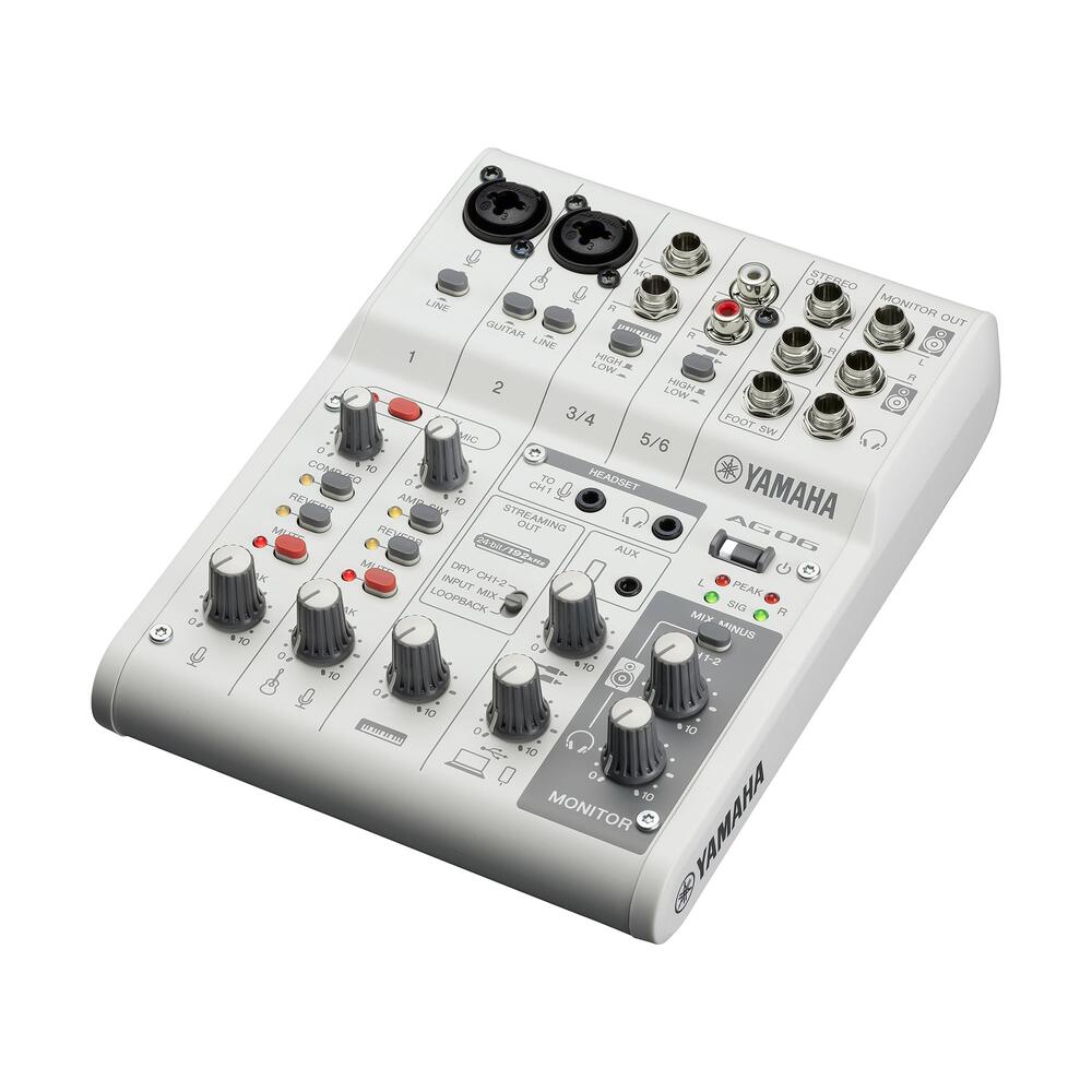AG06 MK 2 YAMAHA オーディオインターフェース 黒 Yamaha AG06 Mk2 Live Streaming Mixer and USB Audio Interface