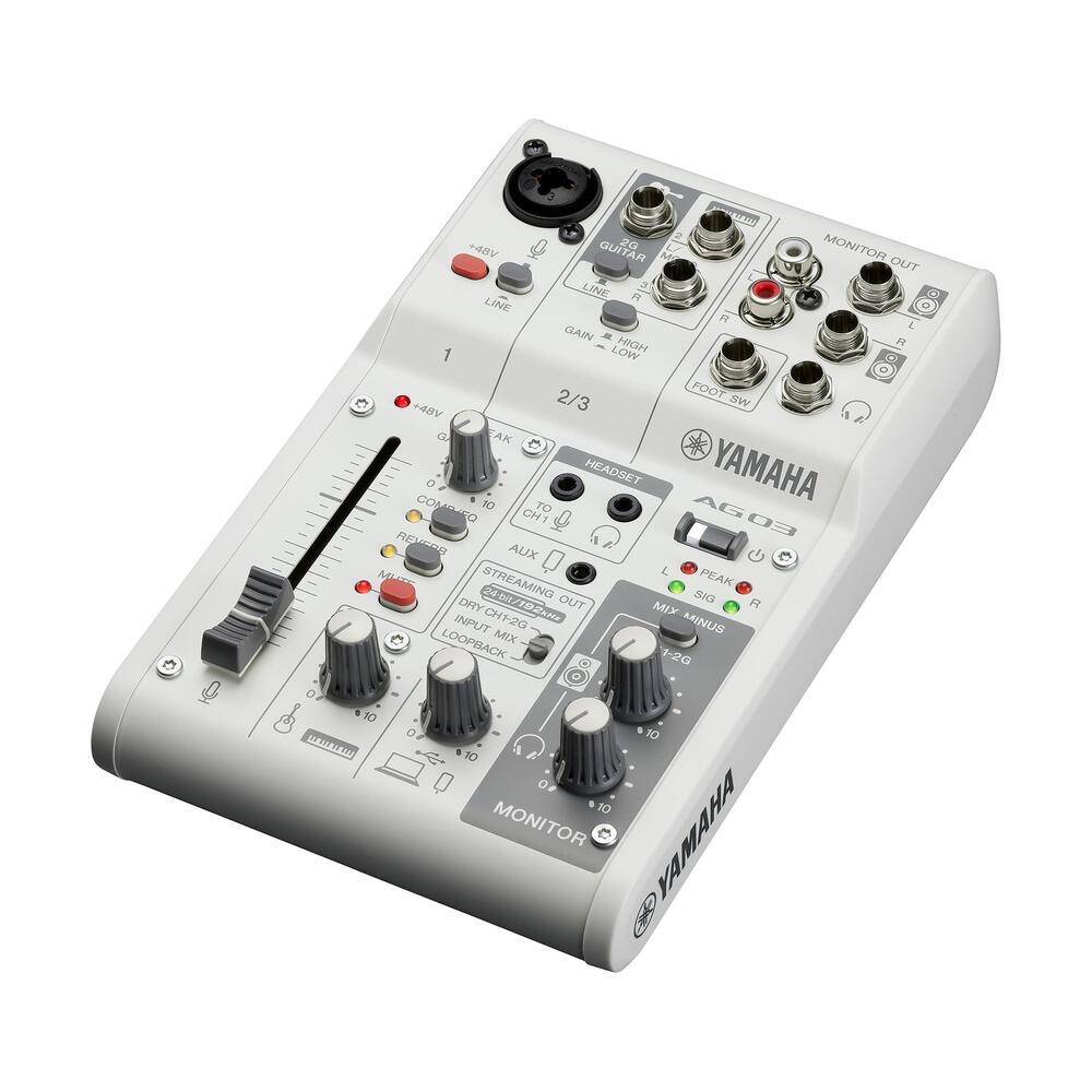 【新製品】YAMAHA AG03MK2 White ホワイト ヤマハ ウェブキャスティングミキサー オーディオインターフェース 3チャンネル