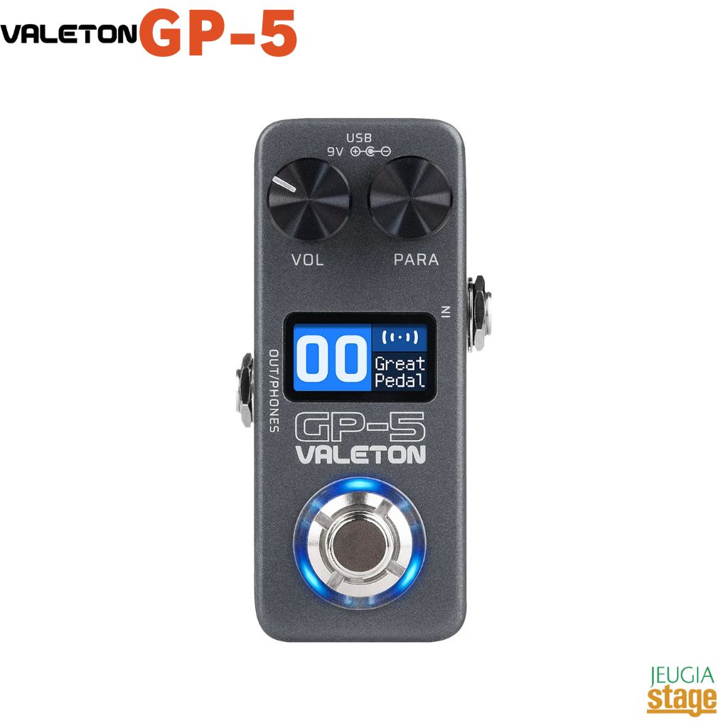 VALETON GP-5 ヴェイルトン マルチエフェクター 【Stage- Guitar Accessory】コンパクトマルチ 小型 effector effect pedal マルチエフェクトプロセッサー SnapTone ＆ IR ローダー マルチエフェクター NAMローダー