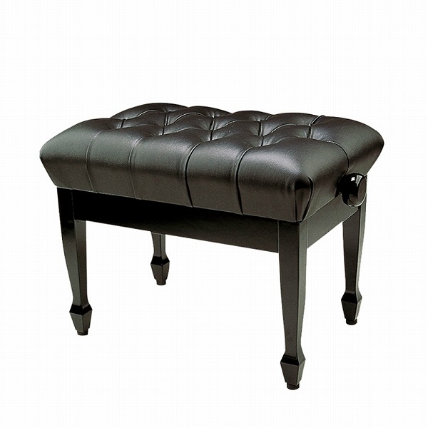 高品質国産新高低椅子（セミコンサートタイプ）黒塗 ピアノ椅子