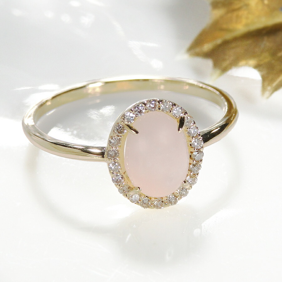 楽天市場】K18YG ピンクオパール リング【送料無料】【代引手数料無料