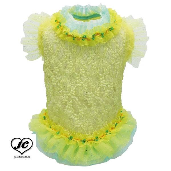 [サイズ:SS/S/M/L] キャノラタンク　LUXEBIRDIE　リュクスバーディ　ラグジュアリー　菜の花　シャツ　ブラウス　　ドレス　マントセット　王子様　犬　犬用品　犬服　ドッグウェア　小型犬　中型犬