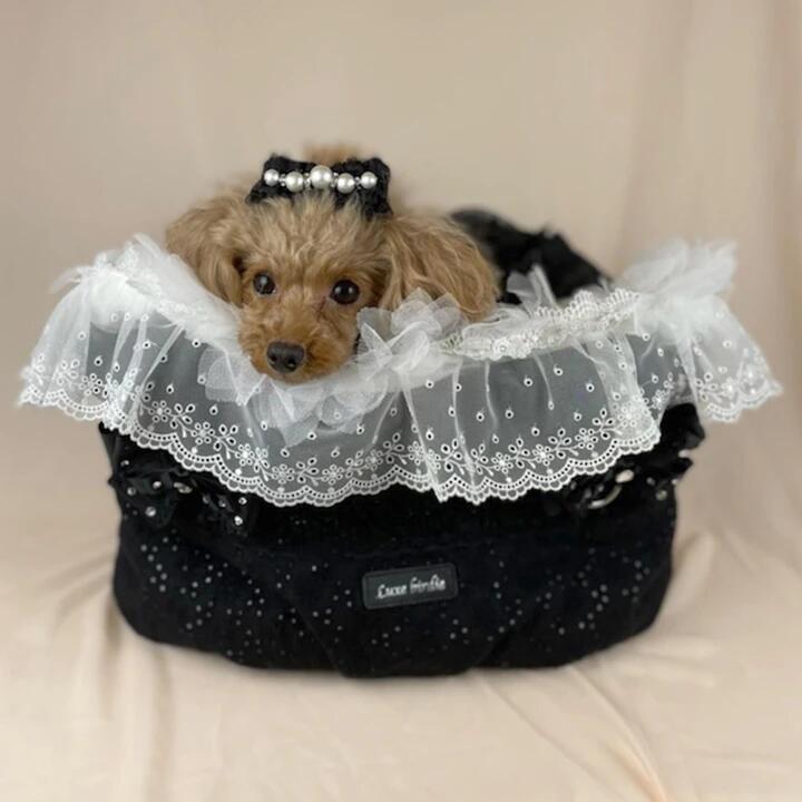 Luxebirdie リュクスバーディ 犬服 ドッグウェア アクセサリー Lb9428 フラワーチュールカフェマット 小型犬 かわいい 写真映え レース White Jewelcake店 送料無料 ベッド マット 寝具 小型犬 カフェマット アクセサリー