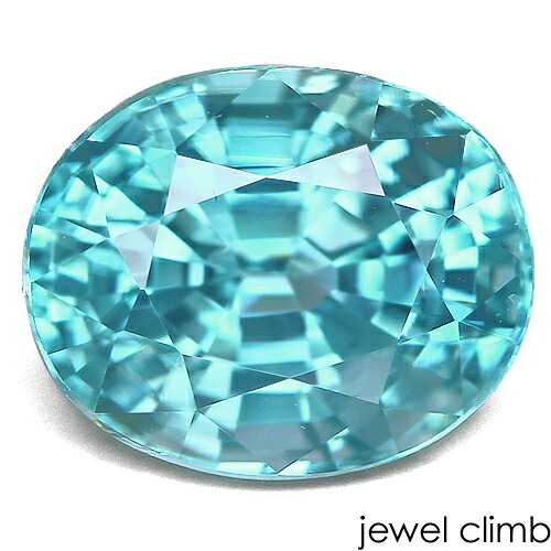 【百貨店SALE執り行なう】\u003cBR\u003e青碧ジルコン 貴石 ルース ３．８５ＣＴ