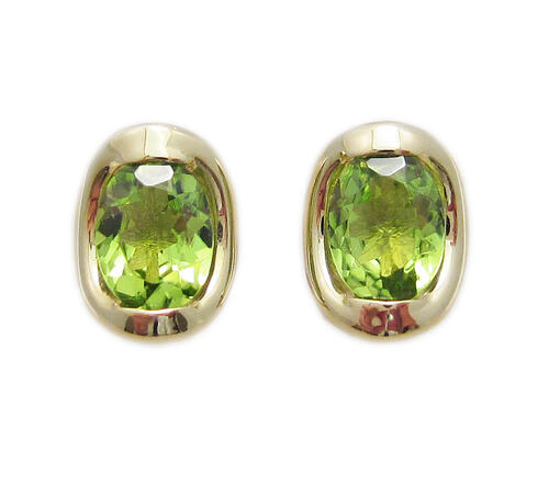 K18YG ペリドット シンプル イヤリング|Jewellery SHIBATA