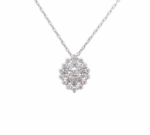 プラチナ ダイヤモンド デザイン ペンダント ネックレス|Jewellery SHIBATA