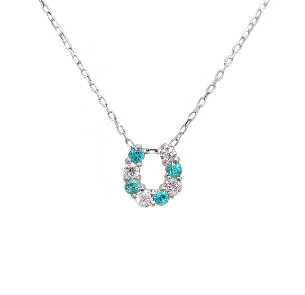 楽天市場】パライバ トルマリン ダイヤ ペンダント ネックレス K18