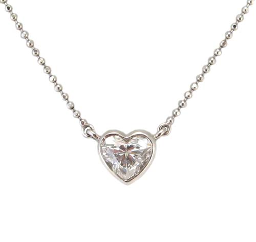 ハートシェイプ ダイヤモンド ペンダント ネックレス プラチナ製｜Jewellery SHIBATA