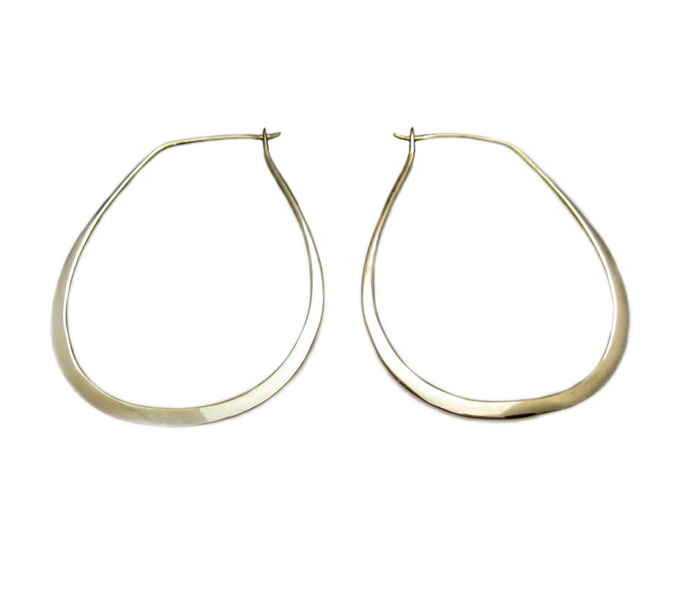 イエローゴールド デザイン フープ ピアス|Jewellery SHIBATA