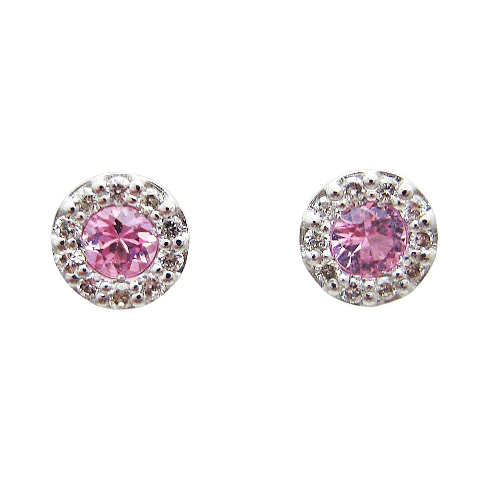 楽天市場】プラチナ・ピンクサファイアピアス : 直輸入価格の