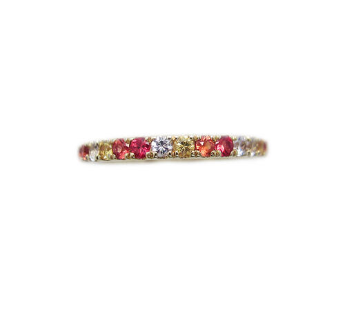 マルチカラーサファイア エタニティ風 リング｜Jewellery SHIBATA