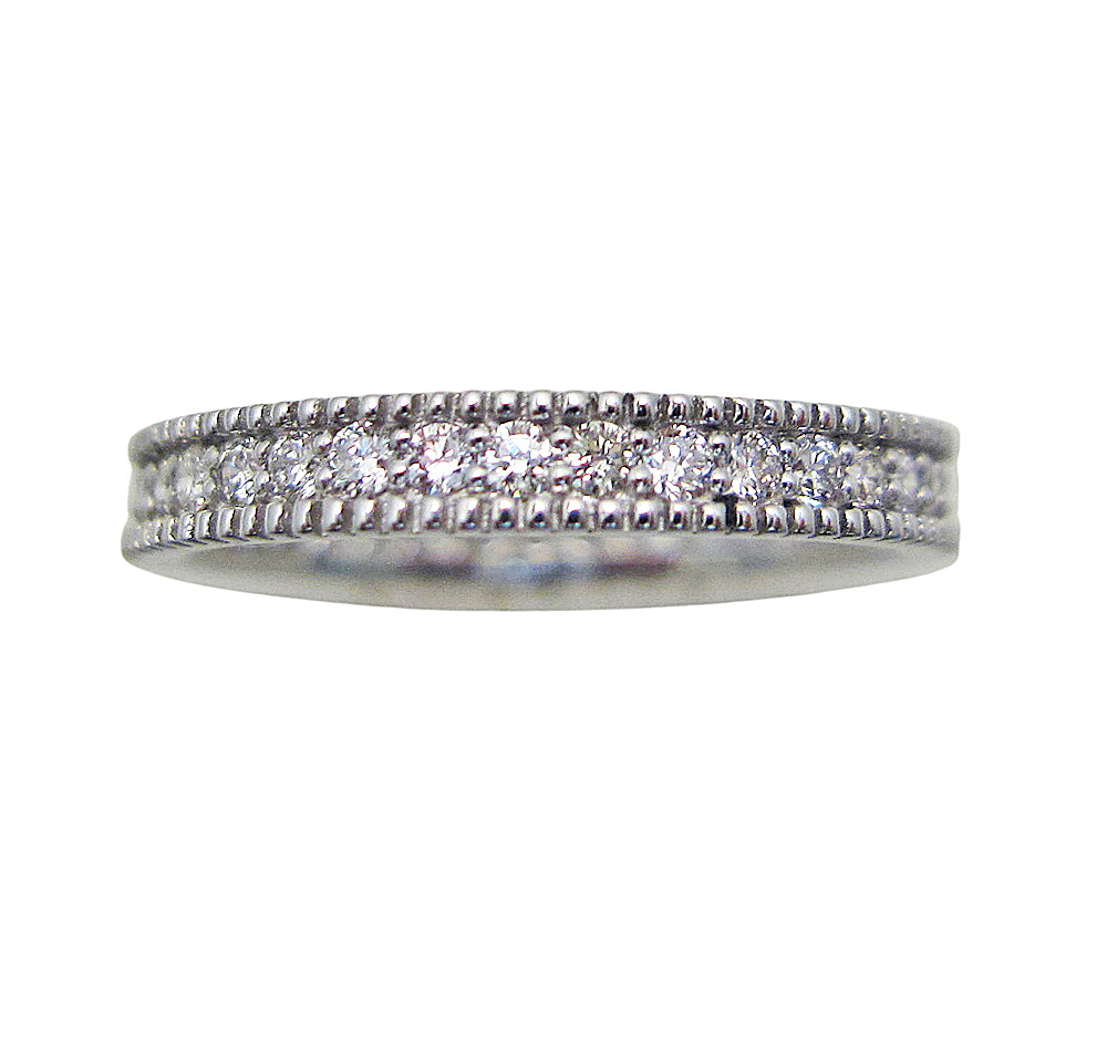 ダイヤモンド ミル打ち フルエタニティ リング プラチナ製 0.5ct