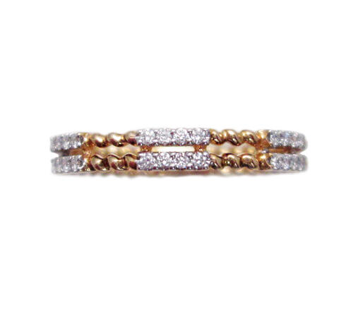 イエローゴールド ダイヤモンド 二連風 リング｜Jewellery SHIBATA