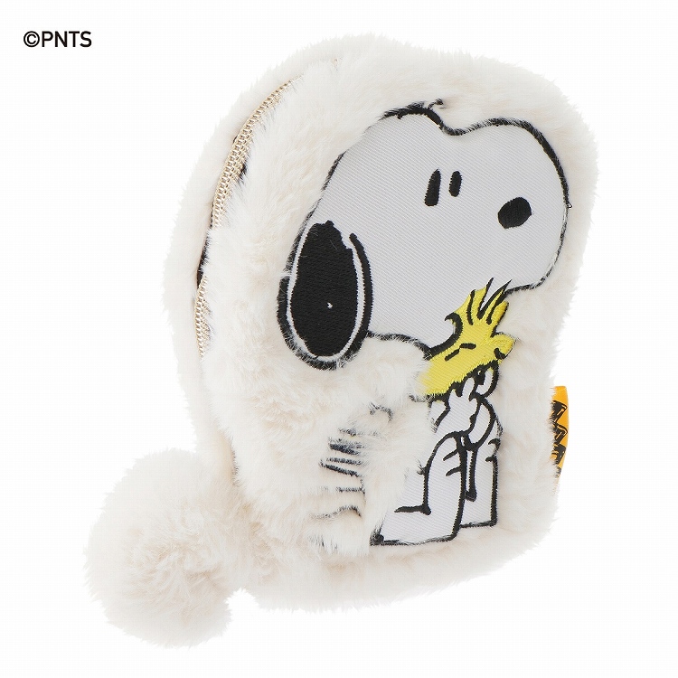 楽天市場 Sale セール ジュエルナローズ スヌーピー ピクニック 299 Snoopy ファーポーチ ふわふわ 可愛い かわいい キャラクター ポンポン ホワイト 小さめ コンパクト コスメポーチ 化粧ポーチ 大人可愛い レディース バッグ Jewelna Rose