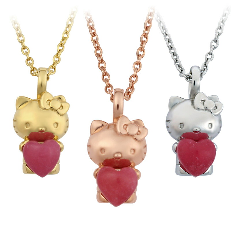 ハローキティ ロードナイト ネックレス キティちゃん 大人 かわいい グッズ ペンダント 薔薇 輝石 レディース ジュエリー アクセサリー  ギフト 贈り物 記念日 女性 サンリオ 公式ライセンスアクセ専門店J-Plus