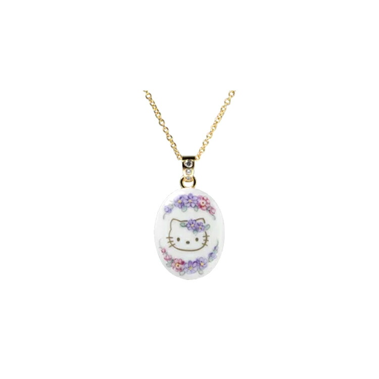 ハローキティ ネックレス 大人 カワイイ グッズ HELLO KITTY・オーバル(ミニ) ラヴェンダー ※発送までに1～2週間ほどお時間を頂いております。 誕生日プレゼント プレゼント ギフト 贈物 キティちゃん 女性 レディースジュエリー