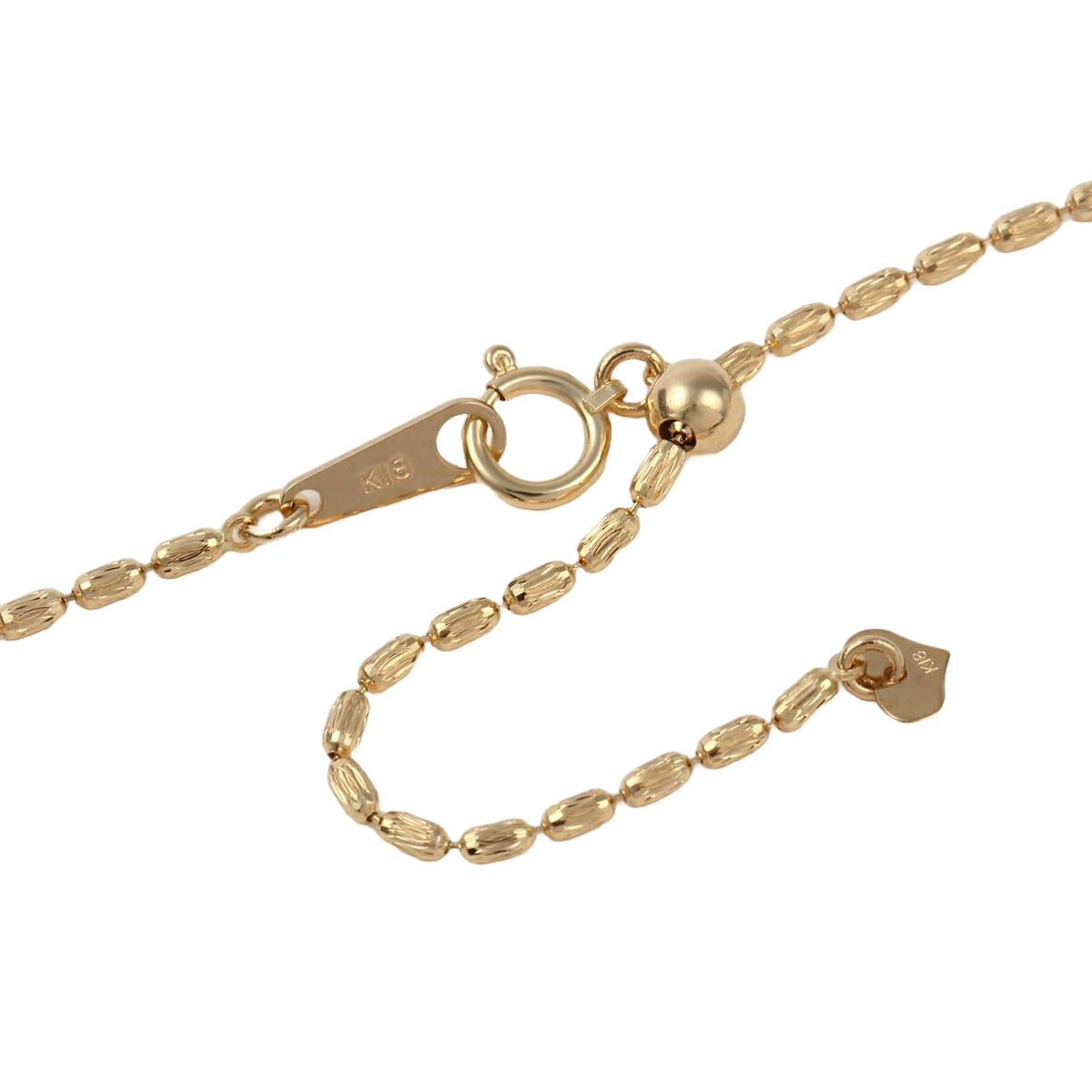 楽天市場】K18YG 18金イエローゴールド シリンダー チェーンネックレス