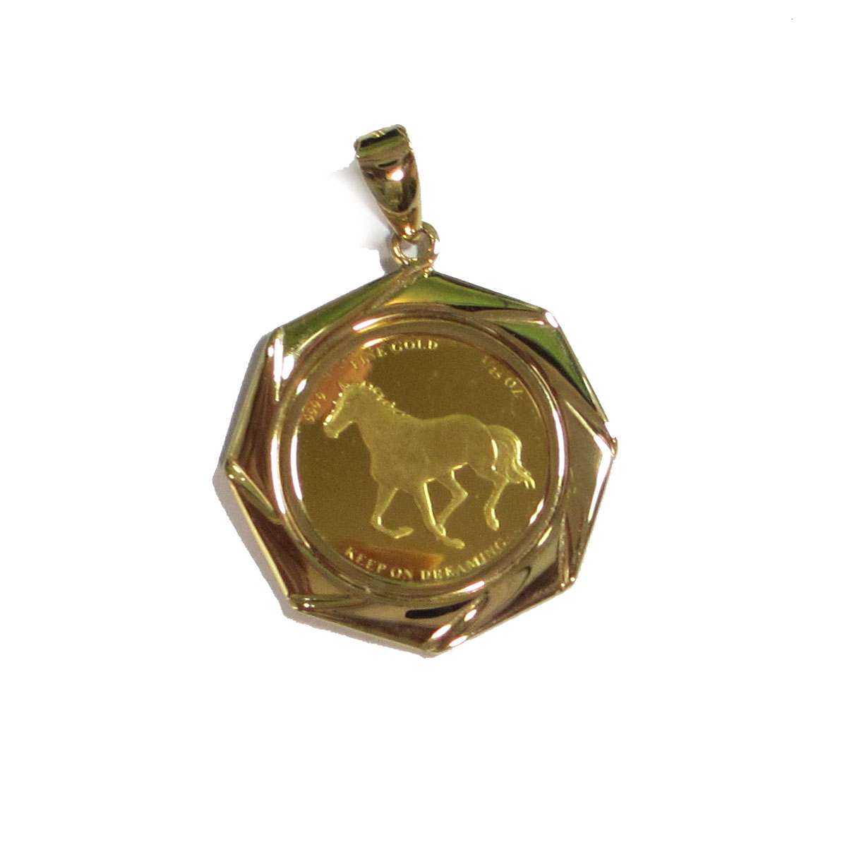 楽天市場】24金 コイン ネックレス ペンダント ホース K24 純金 1/25oz