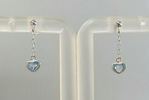 楽天市場】ハートにトパーズがアクセント！ K14WGブルートパーズハート