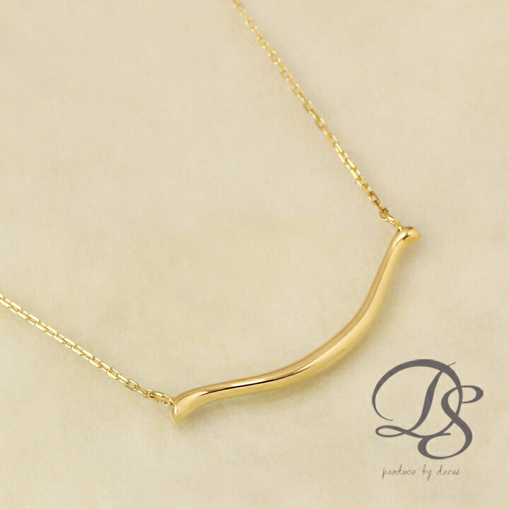 18金 ネックレス k18 レディース シンプル スマイル ニコちゃん 18金ネックレス k18 華奢 上品 k18ネックレス 18k ロングネックレス つけっぱなし 普段 使い 18kネックレス 小豆 あずき ねっくれす 18k 38cm 39cm 40cm 45cm サイズ R2