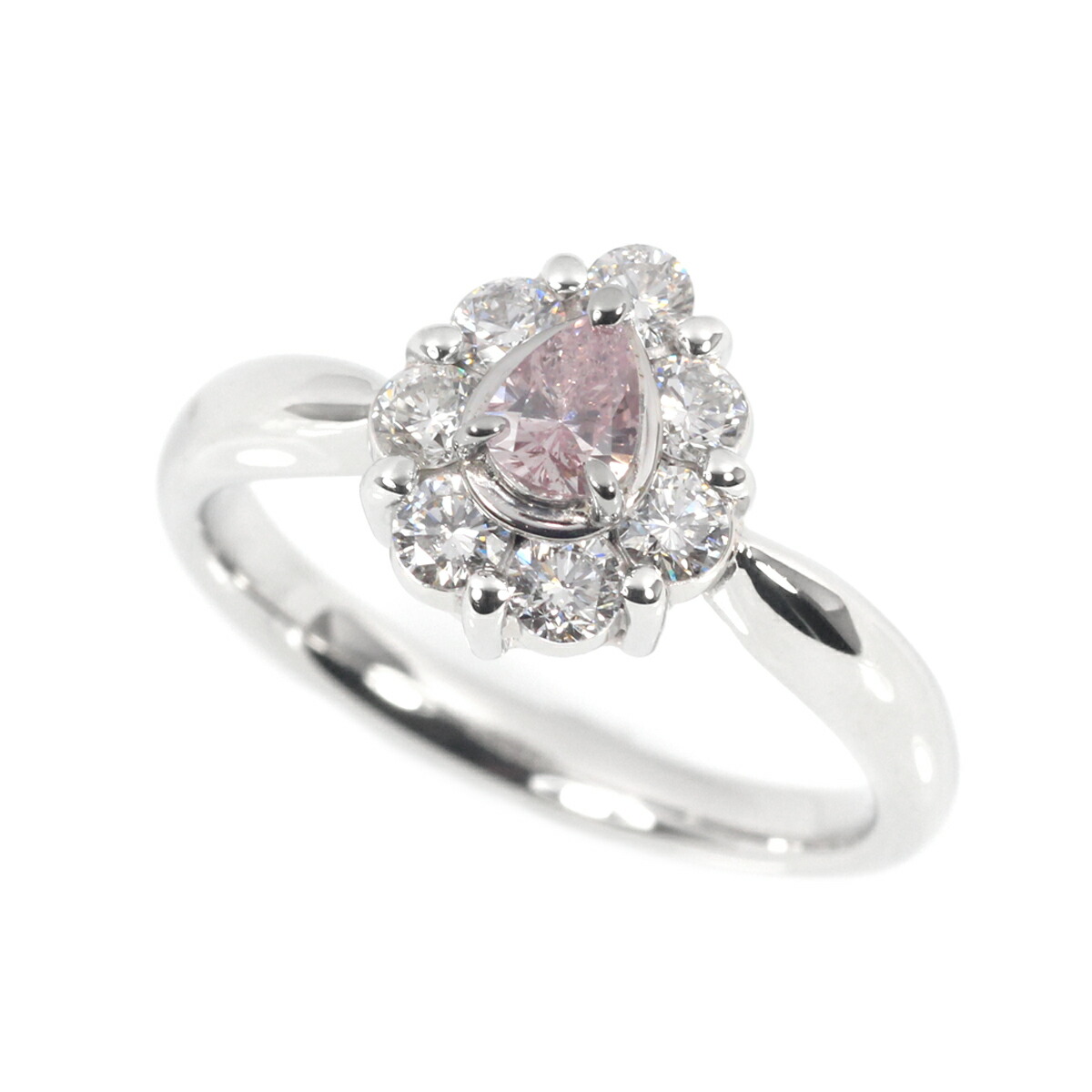 Pt ピンクダイヤモンド リング 0.195ct /脇石ダイヤ計0.46ct プラチナ 指輪 ジュエリー
