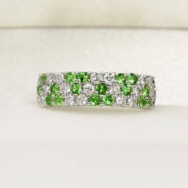 楽天市場】グリーンガーネット 1.05ct リング 11.5号 PT850 プラチナ