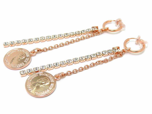 【楽天市場】ラビアリング コイン ＆ ダイヤレーン ピンクゴールド ローズゴールド さくらゴールド：Jewelry Hanazono