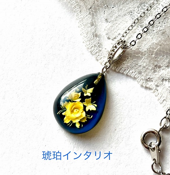 ☆最終80％OFF 琥珀 天然石 チョーカーネックレス コニャック