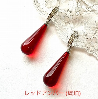 楽天市場】【還暦祝い 女性】【琥珀 ピアス】【レッドアンバー】天然