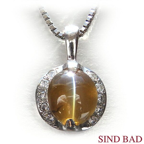キャッツアイ ネックレス トップ 1.543ct プラチナ ペンダント ヘッド 2月 誕生石 【キャッツアイ ネックレス ヘッド】1カラットアップ 1ct up