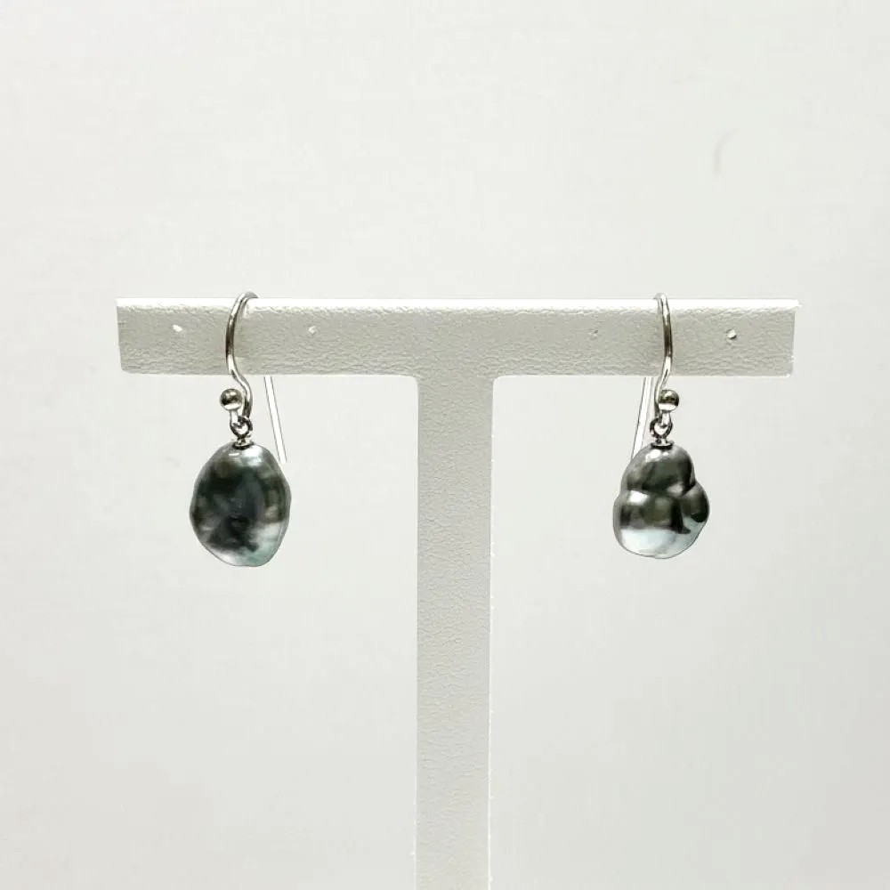 プラチナ製 南洋ケシパールフックピアス 南洋パール シルバー プラチナ 890071|Mjewel