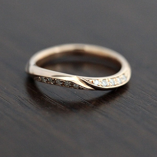 結婚指輪 レディース K18PG 単品 リング ピンクゴールド ダイヤ 0.10ct マリッジリング プレゼント 彼女 クリスマス