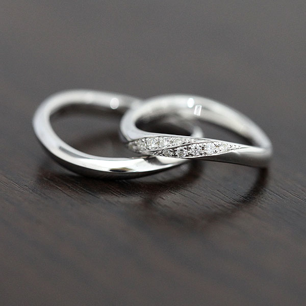 結婚指輪 ペアリング PT100 (プラチナ10％) ダイヤモンド 0.10ct プレゼント 彼女 クリスマス マリッジリング