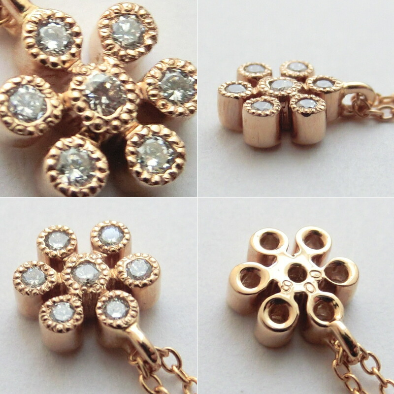 メール便不可 K18pg K18pg ダイヤモンド Jewelry フラワートップネックレス ダイヤモンド 1点モノ 小花モチーフ 18金ピンクゴールド Orgel メール便不可 K18pg K18pg ダイヤモンド Jewelry フラワートップネックレス ダイヤモンド 1点モノ 小花モチーフ 18金ピンクゴールド Orgel