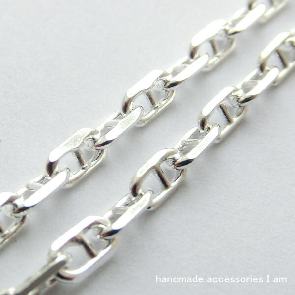 お取り寄せ商品　SV925製　4面カットロロマリーナチェーン　太さ2.5mm　全長50cm｜Jewelry Orgel 12,902円